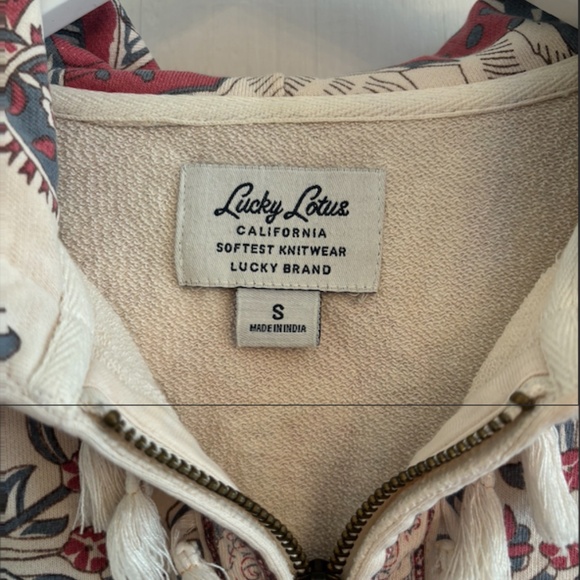 Lucky Lotus - Lucky brand women's boho hoodie - size small - Picture 2 of 6